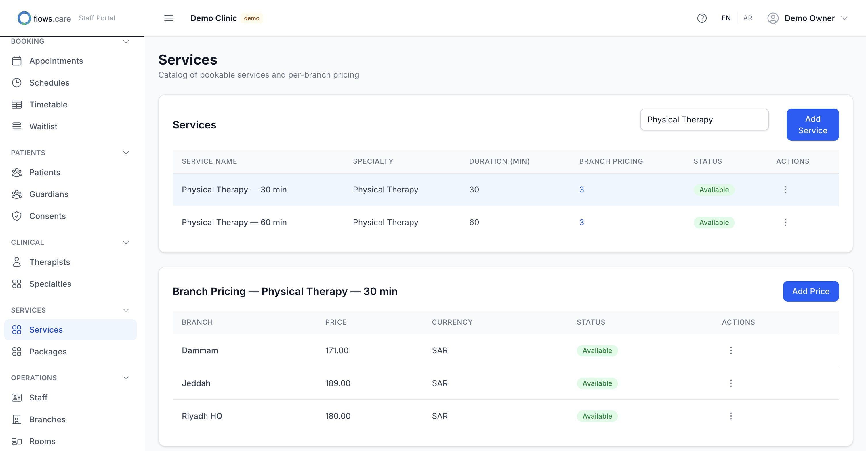 Pricing rules editor